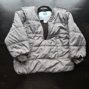 Buckle Me Baby Toddler Coat Safe Car Seat Jacket Gray Size 12 Months